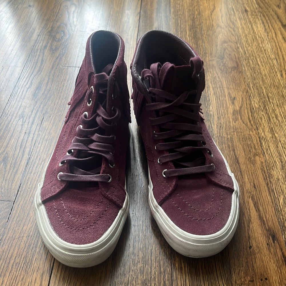 Vans Fringe size 6 worn 2x burgundy